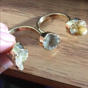 BCP Druzy Triple Ring